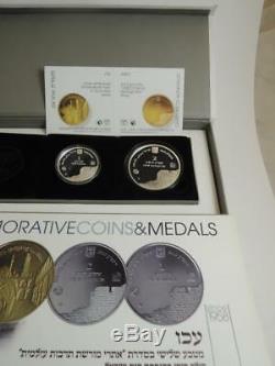 2010 Israel Akko / Unesco World Heritage Sites PR+BU Silver Coins set +box +COA