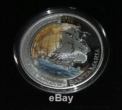 2011 $1 SHIPS THAT CHANGED THE WORLD SANTA MARIA 1oz SILVER PROOF COIN