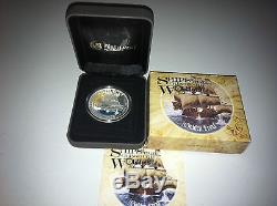 2011 $1 Ships That Changed The World Golden Hind 1oz Silver Proof Coin