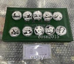 2011-2020 China 10YUAN Panda Silver Coins 30g(1oz) 10PCS With box Panda coin