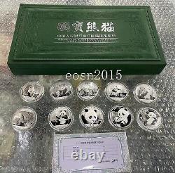 2011-2020 China 10YUAN Panda Silver Coins 30g(1oz) 10PCS With box Panda coin