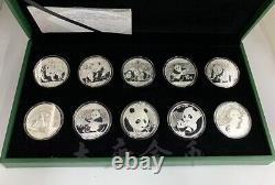 2011-2020 China 10YUAN Panda Silver Coins 30g(1oz) 10PCS With box Panda coin