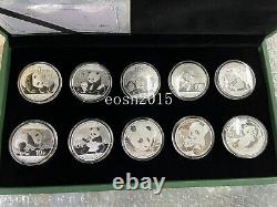 2011-2020 China 10YUAN Panda Silver Coins 30g(1oz) 10PCS With box Panda coin