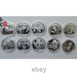 2011-2020 China 10YUAN Panda Silver Coins 30g(1oz) 10PCS With box Panda coin