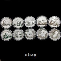 2011-2020 China 10YUAN Panda Silver Coins 30g(1oz) 10PCS With box Panda coin