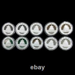 2011-2020 China 10YUAN Panda Silver Coins 30g(1oz) 10PCS With box Panda coin