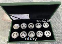 2011-2020 China 10YUAN Panda Silver Coins 30g(1oz) 10PCS With box Panda coin