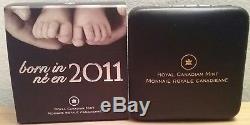 2011 Baby Gift Welcome to the World Pure Silver $4 1/2OZ Coin Canada Baby Feet