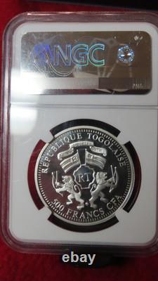 2011 TOGO Silver 500 FRANCS Great WARRIORS JOAN OF ARC COLORIZED NGC PF 67