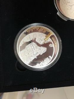 2011 fiji 5pc world zoom sydney new york paris berlin tokyo 2oz silver coin set