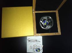 2012 $10 Nano Earth The World In Your Hand Silver Proof Coin