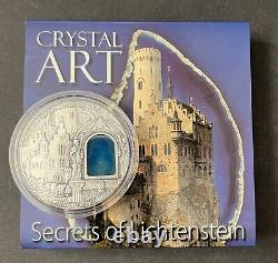 2012 Niue Island $2 Secrets Of Lichtenstein Castle 2 OZ Crystal Art Silver Coin