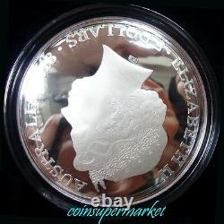 2013 Australia Southern Sky PAVO 1oz Silver Proof Colored Domed Coin COA & Box