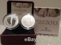 2013 Baby Gift Welcome to the World Pure Silver $10 1/2OZ Coin Canada Baby Feet