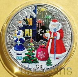 2013 Cook Islands Merry Christmas 1 Oz Silver Color Coin New Year Santa Claus