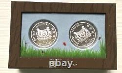2013 Five Dollars Native Orchids 2-in-one Singapore 999 Silver Proof coin Set