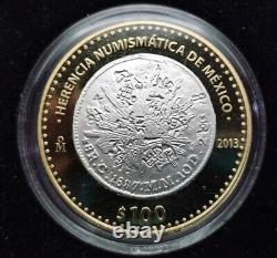 2013 MEXICO HERENCIA NUMISMATICA 100 PESOs PROOF SET (III) Original Box