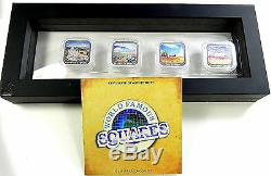 2013 WORLD FAMOUS SQUARES Four Coin Set Silver Coin Collection