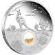 2014 $1 Treasures Of The World Aust 1oz Silver Proof Locket Coin With Gold