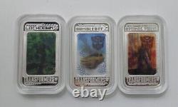 2014 3PCS set Tuvalu Transformers commemorative silver coin 1oz3 Mirage coin