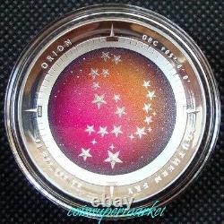2014 Australia Southern Sky Orion 1oz Silver Proof Colored Domed Coin COA & Box