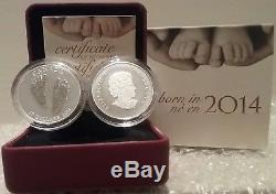 2014 Baby Gift Welcome to the World Pure Silver $10 1/2OZ Coin Canada Baby Feet