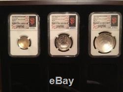 2014 Baseball HOF Three Coins NGC MS70 San Francisco Giants World Champion