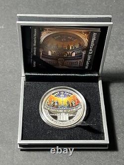 2014 Cook Island $5 1oz Wonderful Mosaic Giovanni in Laterano CONVEX Silver Coin