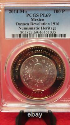 2014 MEXICO 100 PESOS 1916 Oaxaca Revolution Numismatic Heritage SilverCoin PL69