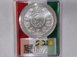 2014 MO PCGS MS70 ONE ONZA MEXICO SILVER LIBERTAD Flag Label & Holder