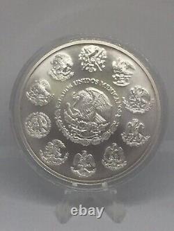 2014 Mexico 5oz Libertad. 999 Silver Brilliant Uncirculated Coin in Capsule