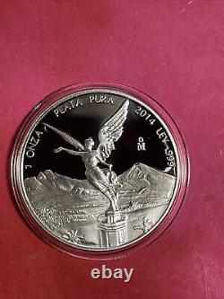 2014 Mexico Proof Libertad Low Mintage 1 oz Silver Proof Coin