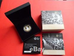 2014 SILVER PROOF £2 POUND COIN OUTBREAK 100th ANNIVERSARY FIRST WORLD WAR