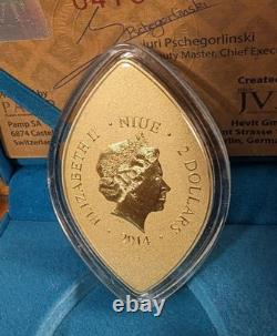 2014 Silver 1 Oz Medal. 999 Peter In Glory Gilden #478 Lower Mintage