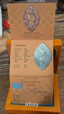 2014 Silver 1 Oz Medal. 999 Peter In Glory Gilden #478 Lower Mintage