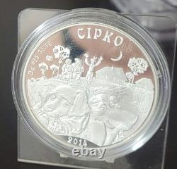 2014. Sirko Silver Proof Coin 1 Oz. 925 Fine In Capsule COA#189/4000 Rare
