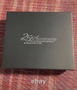 2015 1 oz Silver Kookaburra with 2 oz Silver Bar 25th Anniversary Box