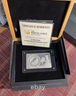 2015 1 oz Silver Kookaburra with 2 oz Silver Bar 25th Anniversary Box