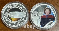 2015 2x1oz Silver Coins Kathryn Janeway Voyager Transporter Set NEW UNOPENED BOX