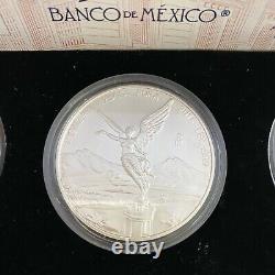 2015 3pc silver Libertad Treasure Coin Of MexicoT Banker's Set Reverse, BU