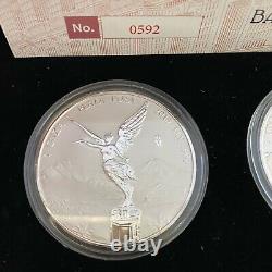 2015 3pc silver Libertad Treasure Coin Of MexicoT Banker's Set Reverse, BU