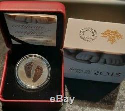 2015 Baby Feet Canadian Fine Silver Coin with COA Welcome to the World