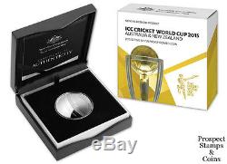 2015 International Cricket World Cup 1oz Silver Proof Domed $5 Australian Coin