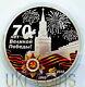 2015 Mongolia Russia 70 Year Victory Wwii Silver Proof Color Coin Moscow Kremlin