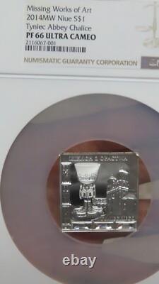 2015 Niue Tyenic Abbey Chalice Missing Works of Art NGC PF66.999 Silver 1 oz CO