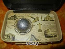2015 Silver 7oz Spherical $7 Seven Wonders of the World Antique Finish Niue coin