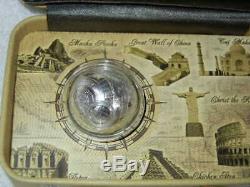 2015 Silver Spherical $7 Seven Wonders of the World Proof coin from Niue Island