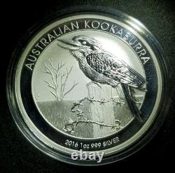 2016 Australian Kookaburra 1 oz Silver Coin BU