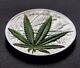 2016 Benin 1 Oz Silver 1000 Francs Cfa Cannabis Leaf Box & Coa