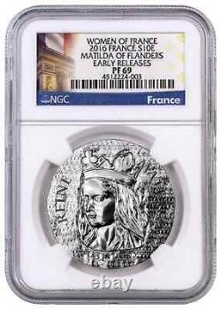 2016 France Women of France Matilda of Flanders Silver 10 Coin NGC PF PR 69